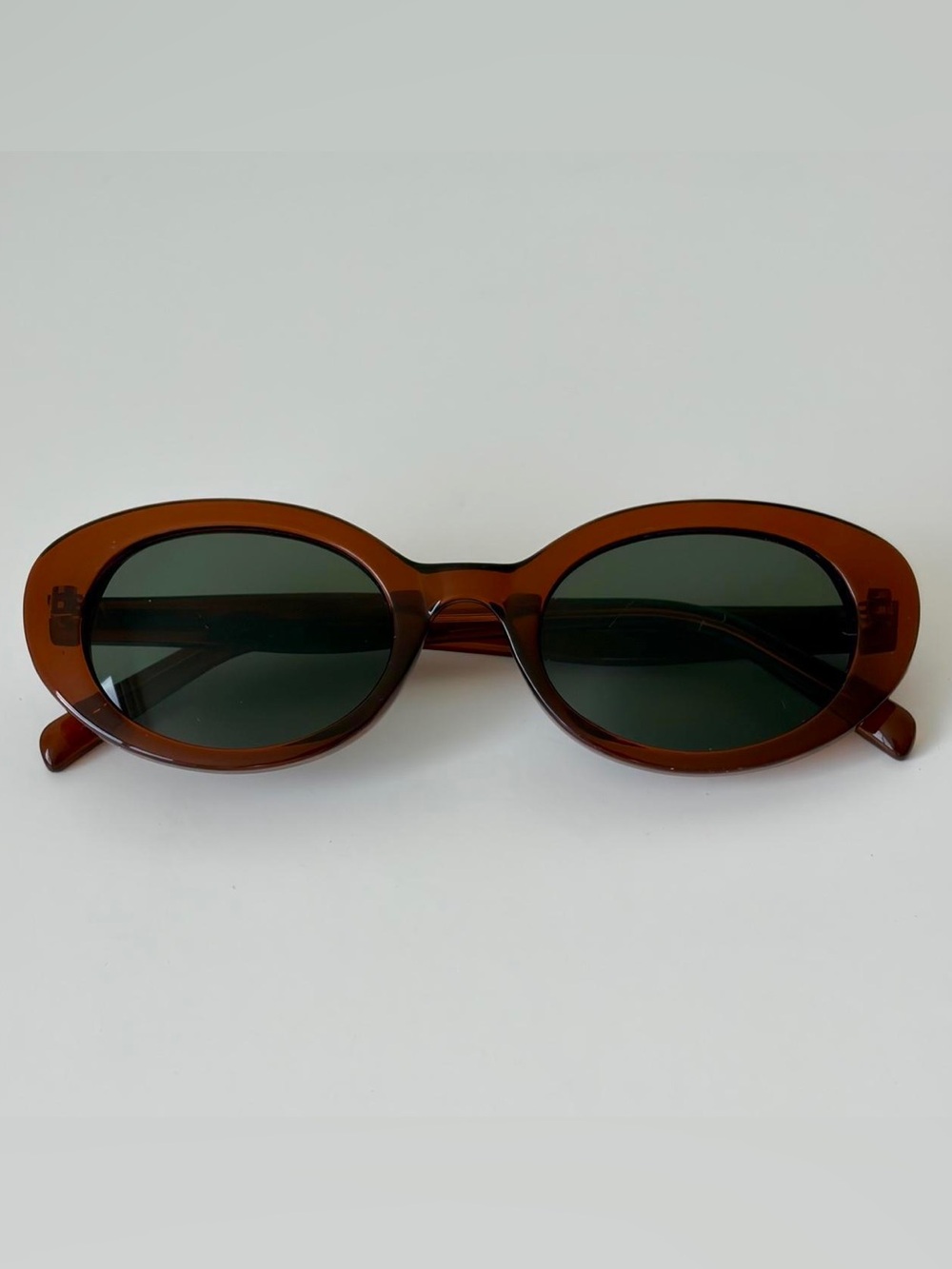 Brown Oval Sunglasses, Unbranded